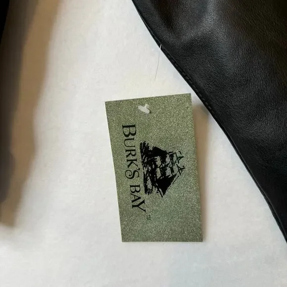 Burks Bay NWT Driving Leather Coat Men Size XL World Series Poker Lined    Black - Picture 9 of 10